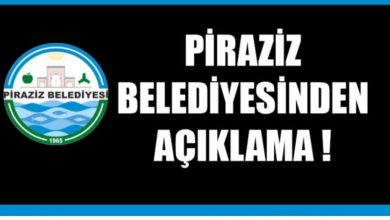 Photo of Piraziz Belediyesi o haberi yalanladı: “Amacın ne olduğunu biliyoruz”…