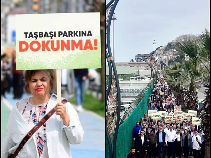 Giresunlular Fuat Köse önderliğinde Taşbaşı Parkı için adliyeye yürüdü