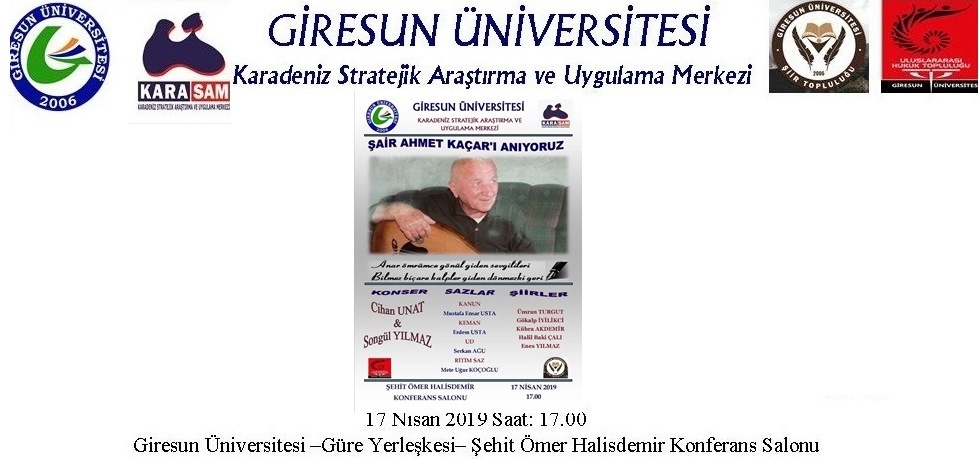 GİRESUN ÜNİVERSİTESİ, AHMET KAÇAR İÇİN ANMA ETKİNLİĞİ DÜZENLİYOR