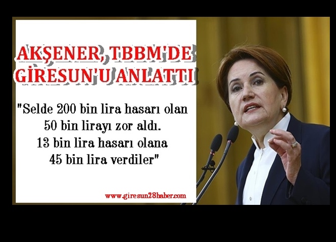 MERAL AKŞENER’DEN AFET YARDIMINDA PARTİZANLIK İDDİASI