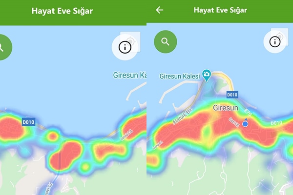 GİRESUN KORONA KIRMIZISINA BOYANDI