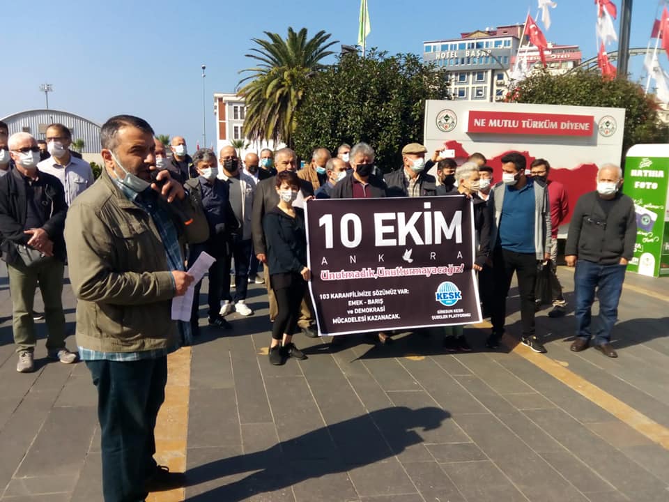 10 EKİM GAR KATLİAMI ŞEHİTLERİ ANILDI