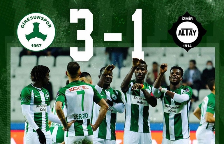 GİRESUNSPOR TUTULAMIYOR. ALTAY’I 3-1’LE YOLLADIK