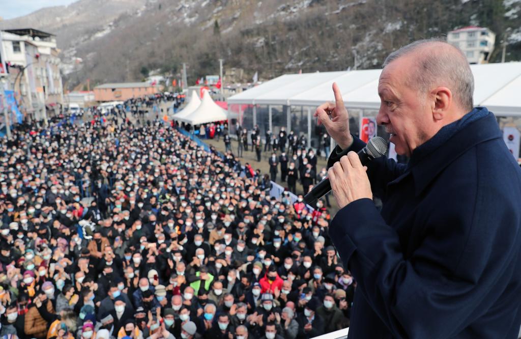 CUMHURBAŞKANI ERDOĞAN GİRESUN’DA TÖRENLERE KATILDI