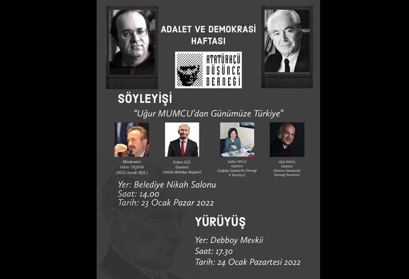 ADD GİRESUN ŞUBESİ’NDEN UĞUR MUMCU İÇİN ÖZEL PROGRAM