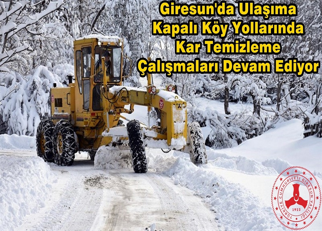 Giresun’da yoğun kar yağışı etkili oldu