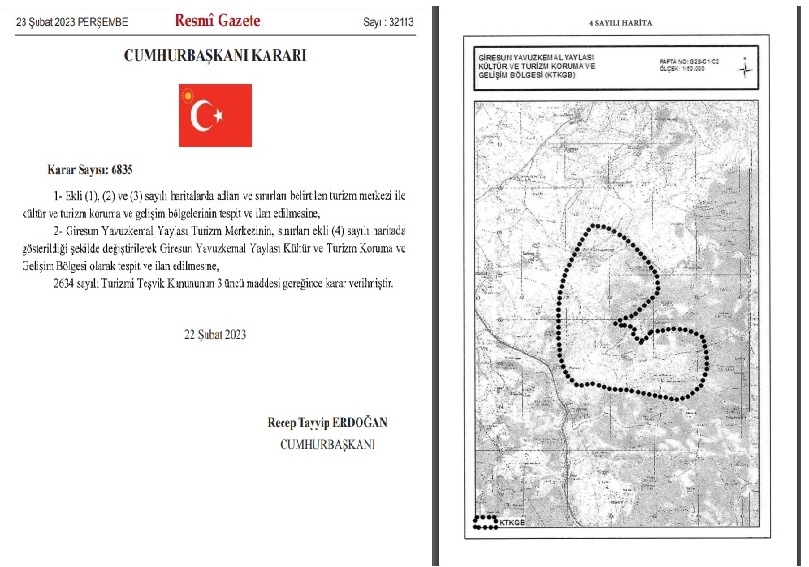 Kulakkaya yaylasının statüsü değişti