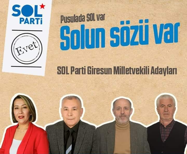 Sol Parti Giresun’da 4 adayla yarışa katılıyor