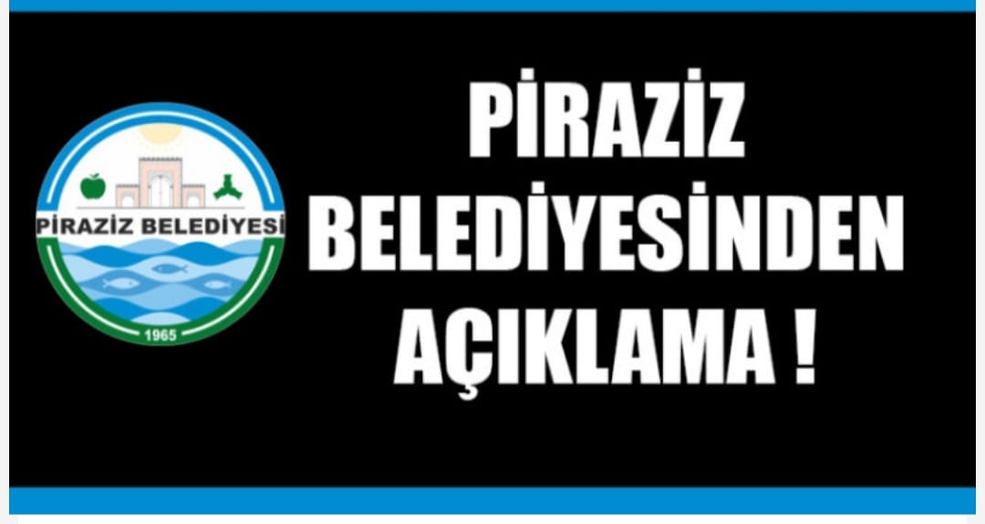 Piraziz Belediyesi o haberi yalanladı: “Amacın ne olduğunu biliyoruz”…