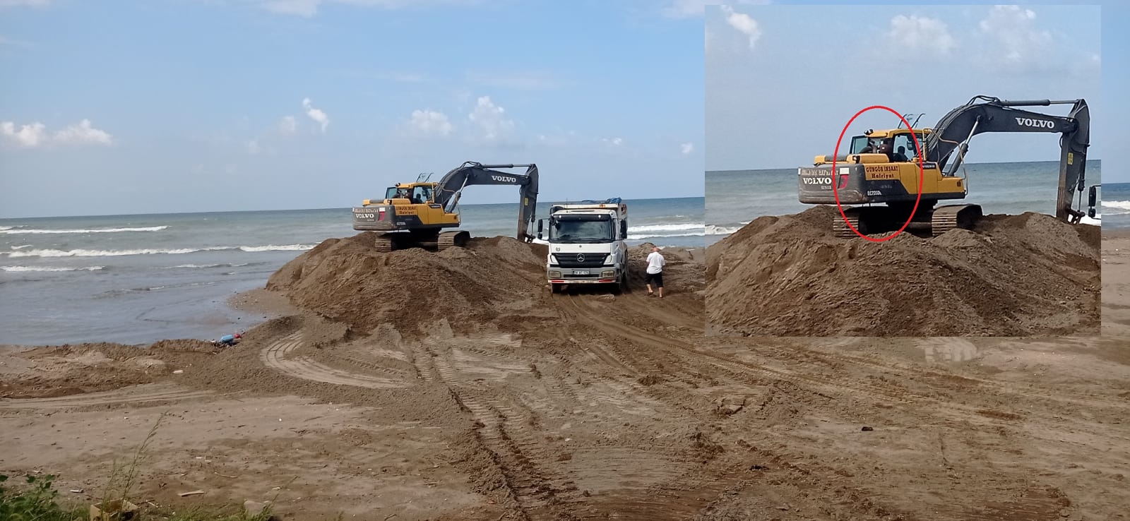 Kum yağmasına neden göz yumuldu? Vali ve başkandan açıklama bekleniyor.