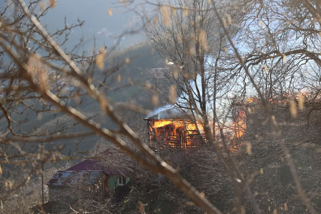 Giresun Valisi Ericek’te iken yangın çıktı