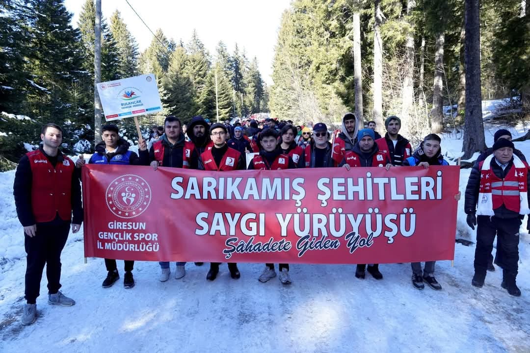 Giresun Kulakkaya Yaylası’nda Sarıkamış Şehitleri için yürüdüler